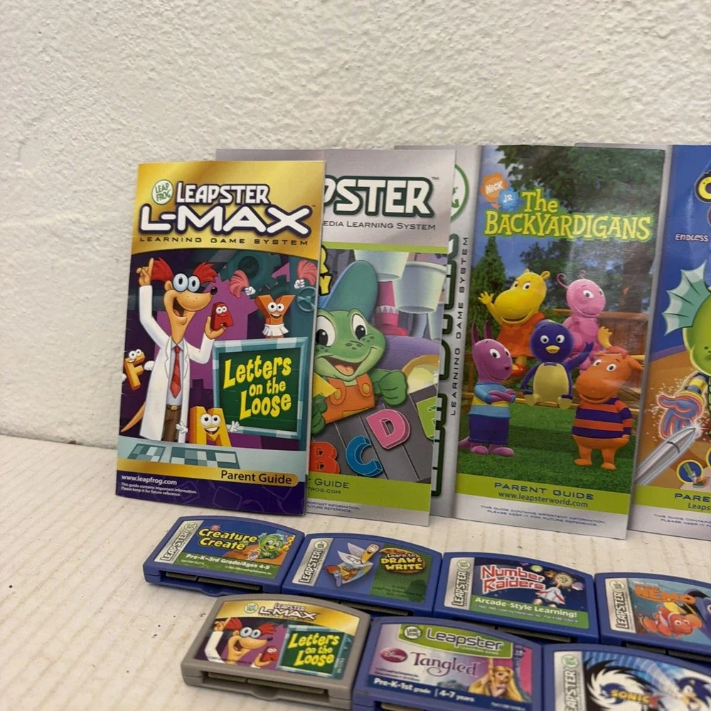 LeapFrog Leapster 2 Handheld Console With 12 Cartridge Games Green/Blue